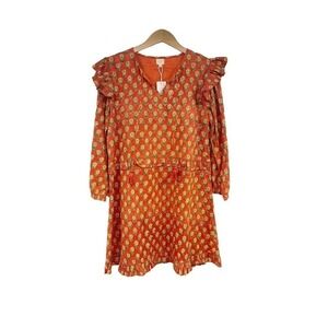 Sunshine Tienda Desert Flower Monaco Dress 100% Cotton Floral Medium NWT